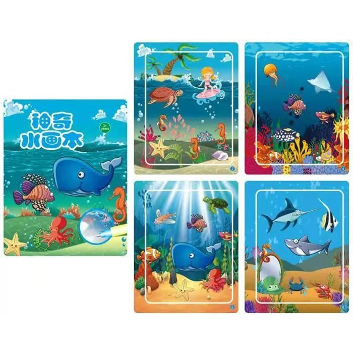 JAYSRIS Tapis Magique Doodle à L'Eau Arc-en-Ciel - Tapis De Dessin Réutilisable Enfant, Jouet Éducatif 80x60 Cm