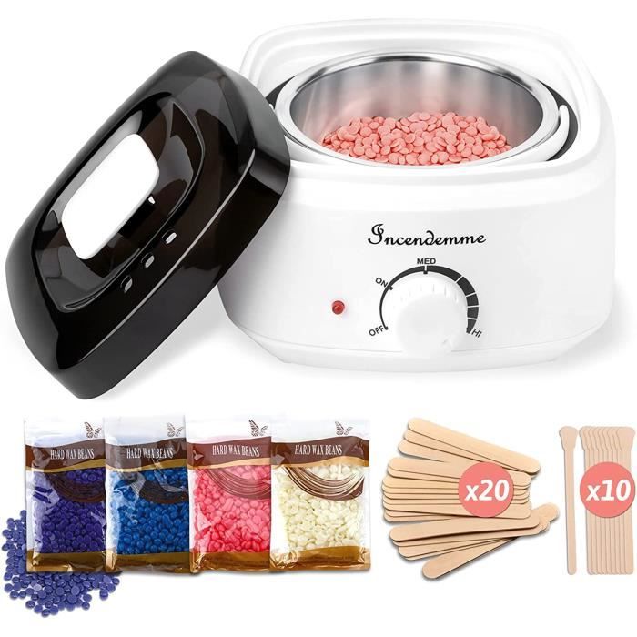 Chauffe Cire Épilation, Kit d’Épilation à la Cire Électrique Chaude