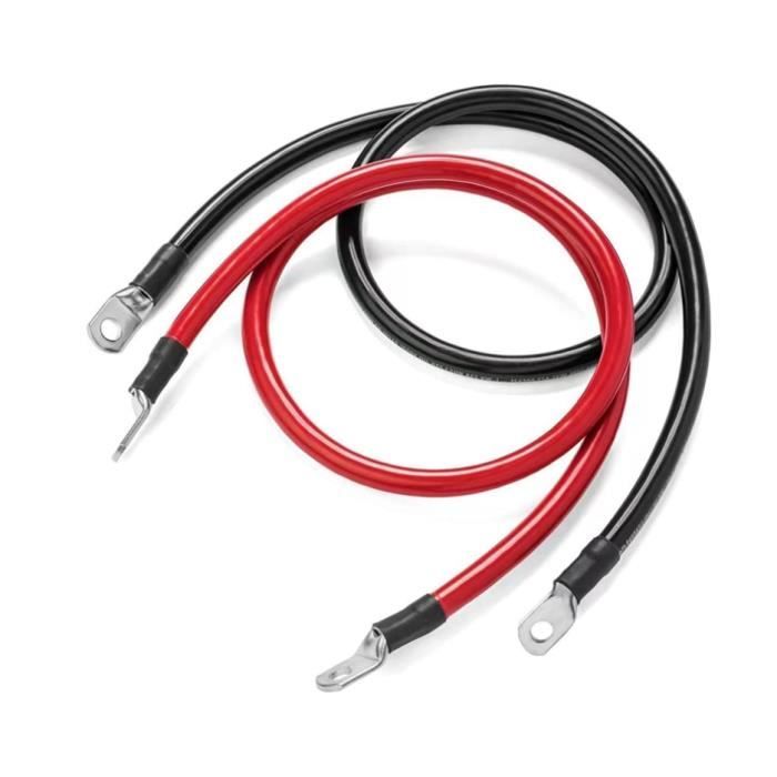 Câble de Batterie - 100cm - 16mm² 5AWG - Cosses à Anneau - 12V