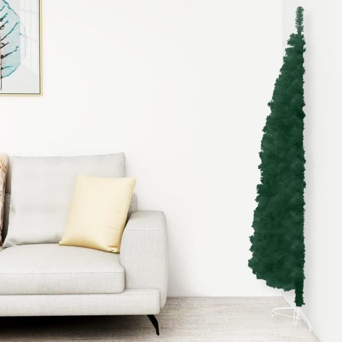 (NOUVEAU) Demi sapin de Noël artificiel Design Moderne mince avec