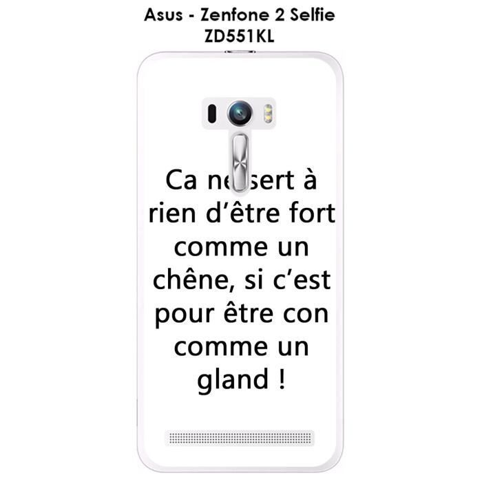 Coque Asus Zenfone 2 Selfie Zd551kl Design Citation Le Chene Texte Noir Fond Blanc Cdiscount Telephonie