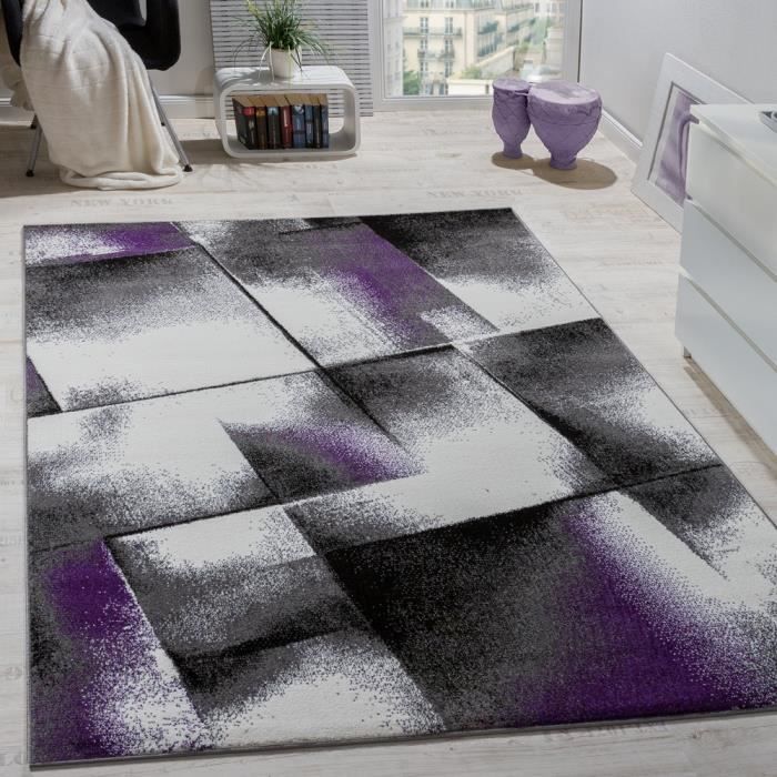 Tapis De Créateur Pour Salle De Séjour Motif à Carreaux En