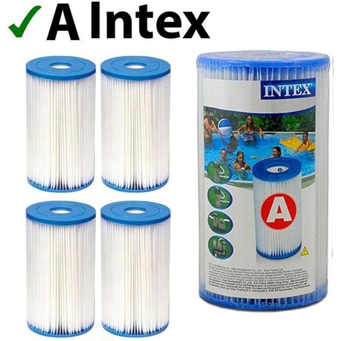 Intex TYPE H 4 Cartouches de Filtration Intex pour filtre piscine