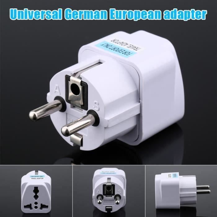 Prise Adaptateur Electrique Universelle UK US EU AU Vers EU Voyage Convertisseur 250V 10A bes22542