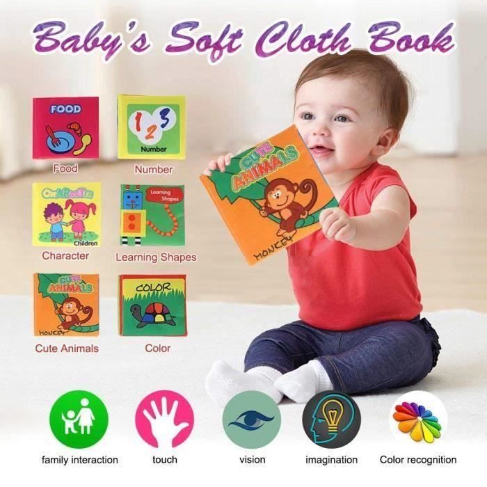 6 X Livre Tissu Bebe Enfant Age Eveil Premier Intelligence Cognitive Education Chevet Jouet Color 1455 Achat Vente Livre Parution Pas Cher Soldes Sur Cdiscount Des Le Janvier Cdiscount