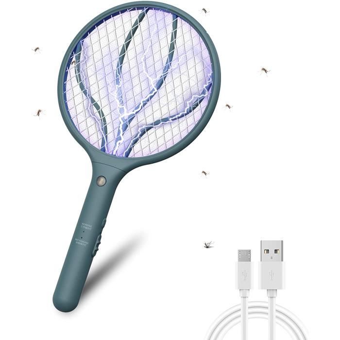 Raquette Électrique Anti Moustiques Pliable - Rechargeable USB, Double Fonction (Manuelle/Auto) | Fsaklaskdy