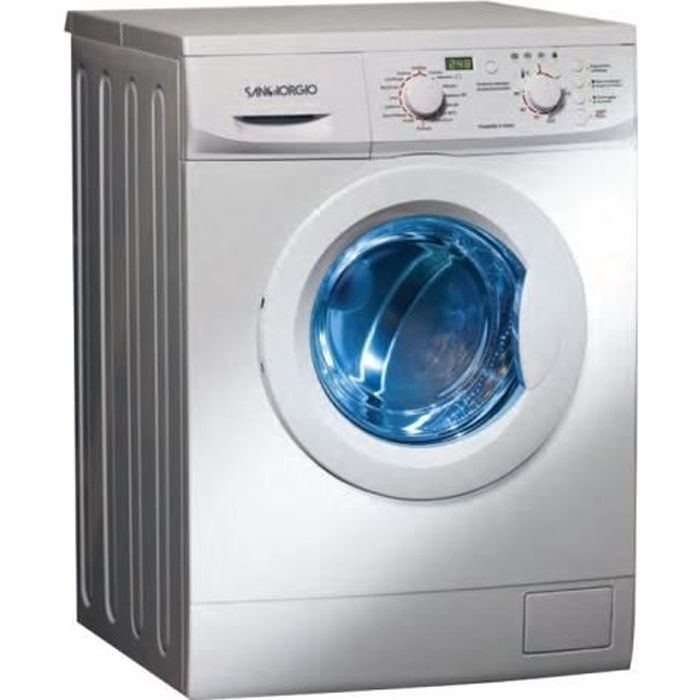 Machine à laver indépendant San Giorgio Evolution SES710D - Largeur 59.5 cm - Hauteur 85 cm - Profondeur 54 cm