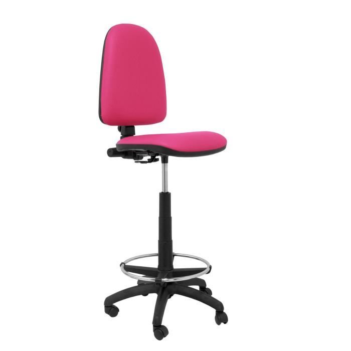 Tabouret ergonomique - PIQUERAS Y CRESPO - Ayna - Réglable en hauteur - Repose-pieds chromé - Rose