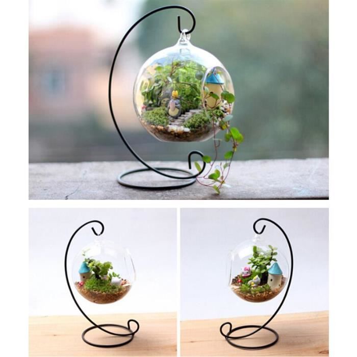 Couronne de noel,Présentoir suspendu en spirale, support en fer pour  suspendre le verre, Globe, plante à Air, Terrarium, boule de - Cdiscount  Maison