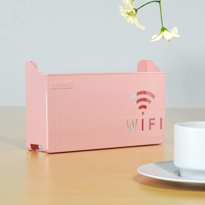 Support Mural Pour Routeur - Boîte De Rangement WiFi Creuse, Design Chat - Installation Sans Perçage - PVC - 9