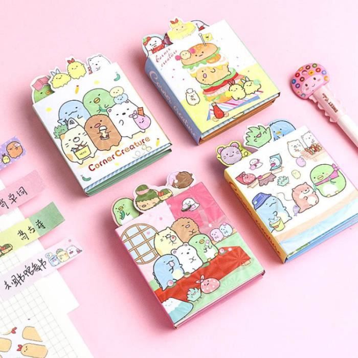 Fournitures Papeterie Créative Générique 120 Feuilles Mini Bloc-Notes Multicolore Notes Autocollantes Autocollants Décalcomanie Scrapbooking Kawaii Papeterie Bureau Fournitures Scolaires Professional Papeterie Bureau école
