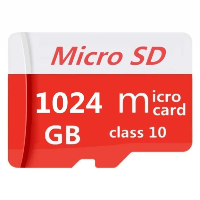 tablettes Class 10 SDXC avec adaptateur 1024 Go genericc High Speed Carte micro SD 1024 Go conçue pour smartphones Android 