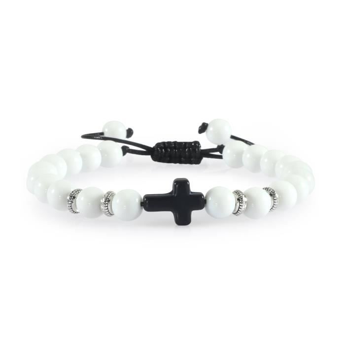 Bracelet Religieux Enfant – Perles Et Croix, Cordon Shamballa | Cadeau Baptême, Communion, Confirmation - 12