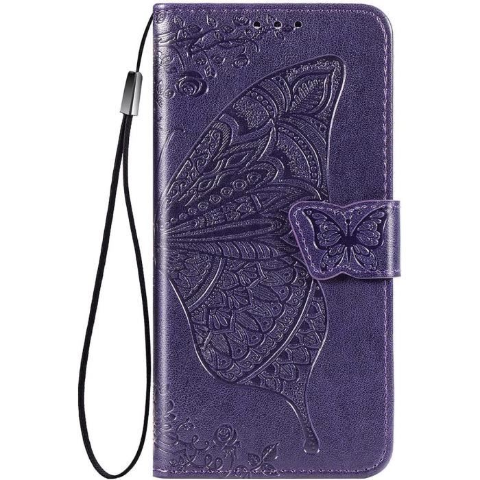 Housse étui Livre Flip Pour Vivo Y21/Y21s/Y33s - Cuir Synthétique Noir - Protection Chocs + Recharge Sans Fil - Neuf
