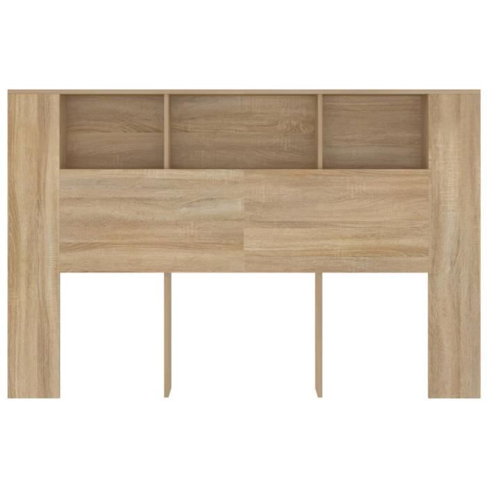 Armoire de tête de lit - CUQUE - Chêne sonoma - 160x185x1045 cm - Contemporain - Design