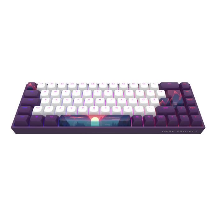 Clavier Gaming – DARK PROJECT – 68 Sunrise – Mécanique G3MS Sapphire – Rétroéclairage RGB – 65% Compact