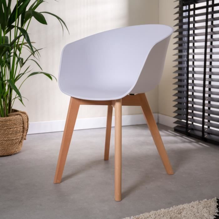 Herning Chaise Salle À Manger Scandinave Blanc