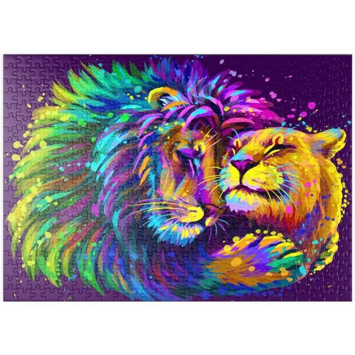 MyPuzzle 'Fantastic Lion' 500 Piece Jigsaw Puzzle - Premium Quality, Made In USA - View #8
