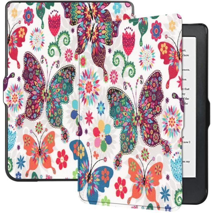 Etui Housse Coque pour Vivlio InkPad 3 InkPad 3 Pro InkPad Color - Papillon - avec Fonction Sommeil/Réveil Automati