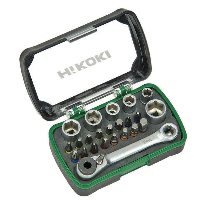 Coffret d'embouts HITACHI 24 pièces PH PZ Torx douilles cliquet