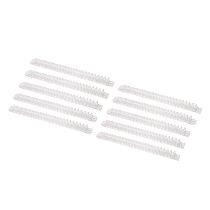 Spirales De Reliure Plastique 10 Mm – Lot De 200, Transparent, Pour 75 Feuilles Max