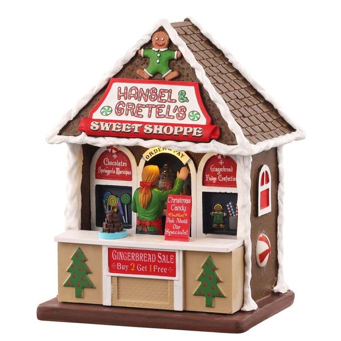 LEMAX 04736 Hansel & Gretel Sweet Shoppe – Negozio Di Dolciumi In Miniatura Illuminabile