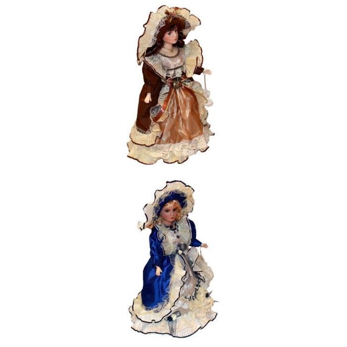 JOLIE POUPÉE PORCELAINE Ho Mai Collection Doll 50 Cm Blonde Yeux Marrons Socle EUR 26,00 - FR
