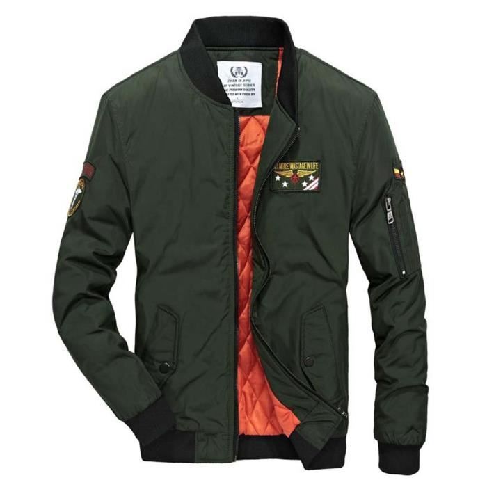 Blouson Hiver Type Bombers Homme Matelasse Casual Veste Chaude Coupe Slim Epais V Cdiscount Pret a Porter