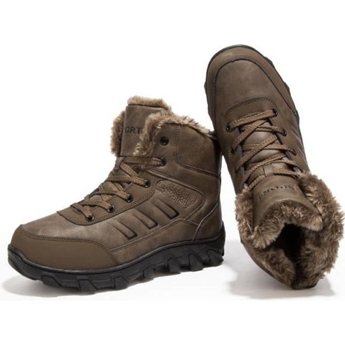 bottes de neige champ antidérapant nouvelle hiver chaussure mode garde au chaud coton homme bottine plus de cachemire hiver sneaker