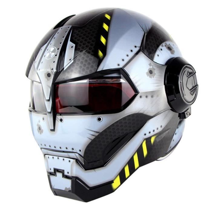 Casque Moto Unisexe de Marque luxe Transformateurs Iron Man Soman SM515 Casque  Moto de moto demi Casque intégral - Cdiscount Auto