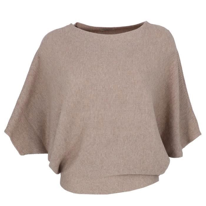 Pull fin beige Jacqueline de Yong Col rond Femme