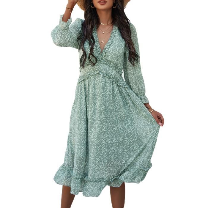 Robe longue mousseline 2025 fleurie