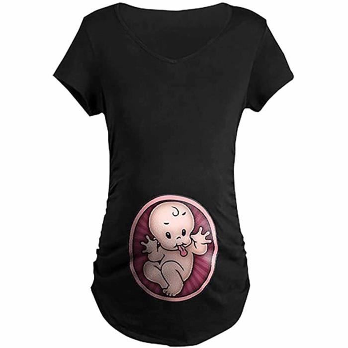T-shirt Halloween Femme Enceinte Jumeaux Citrouille - Déguisement Grossesse Amusant Et Confortable