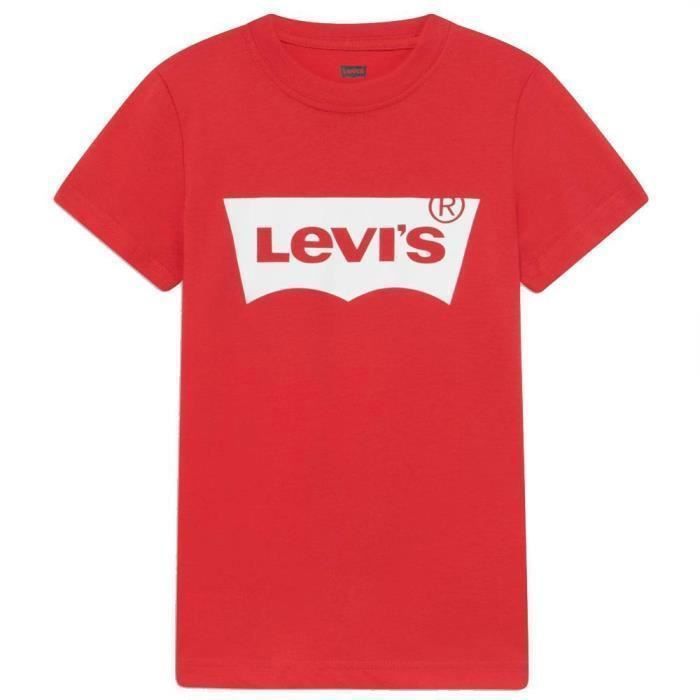 T SHIRT LEVIS GARAON ROUGE BLANC 8E8157 Rosso Cdiscount Pr t