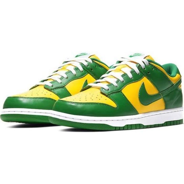 Basket Nike SB Dunk Low Brazil Homme Femme Chaussure CU1727-700 Vert-Jaune  Vert/jaune - Cdiscount Chaussures