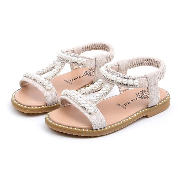 Générique Chaussures Danse Filles Perle Strass Brillant Enfant Princesse Sandales Bébé Pour Fête Mariage Cristal Élégantes (Beige, 30 Générique Chaussures Danse Filles Perle Strass Brillant Enfant Princesse Sandales Bébé Pour Fête Mariage Cristal Élégantes (Beige, 30