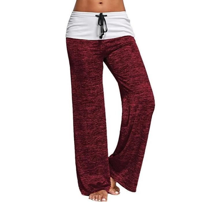 Pantalon femme yoga large top