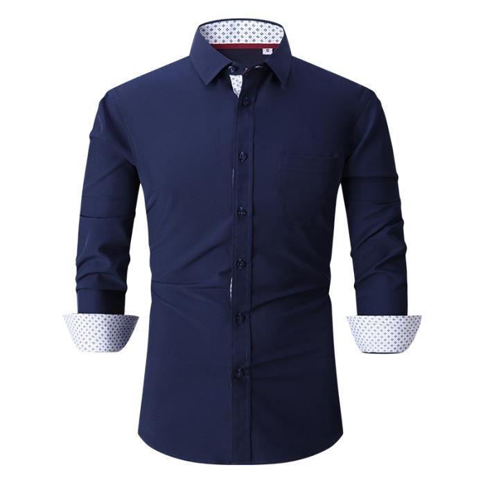 Chemise bleu foncé top