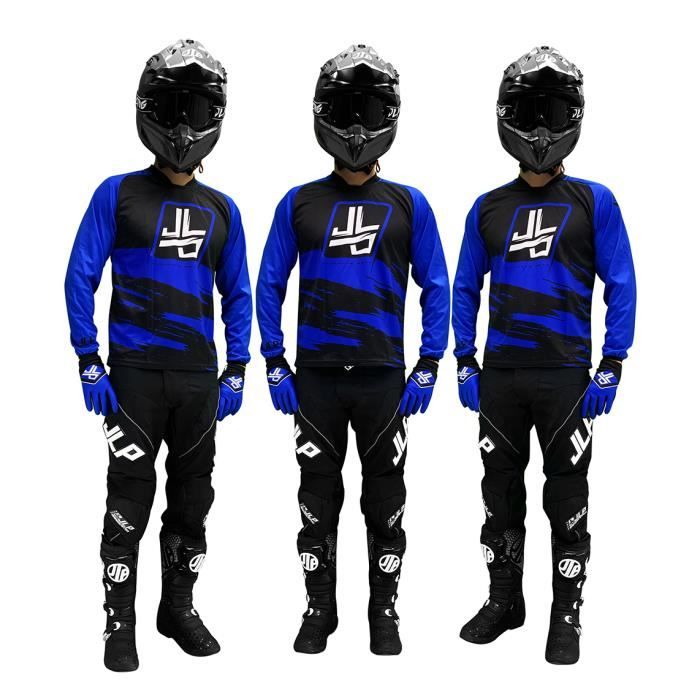 TENUE ENFANT PANTALON MAILLOT GANTS MOTO CROSS QUAD ENDURO VTT BMX MTB SNATCH BLEU TAILLE 22US 5 6 ANS JLP RACING Cdiscount Auto