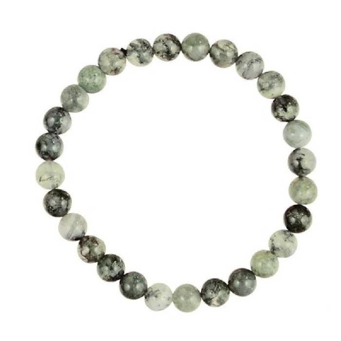 Bracelet en Prehnite épidote perles 8 mm 