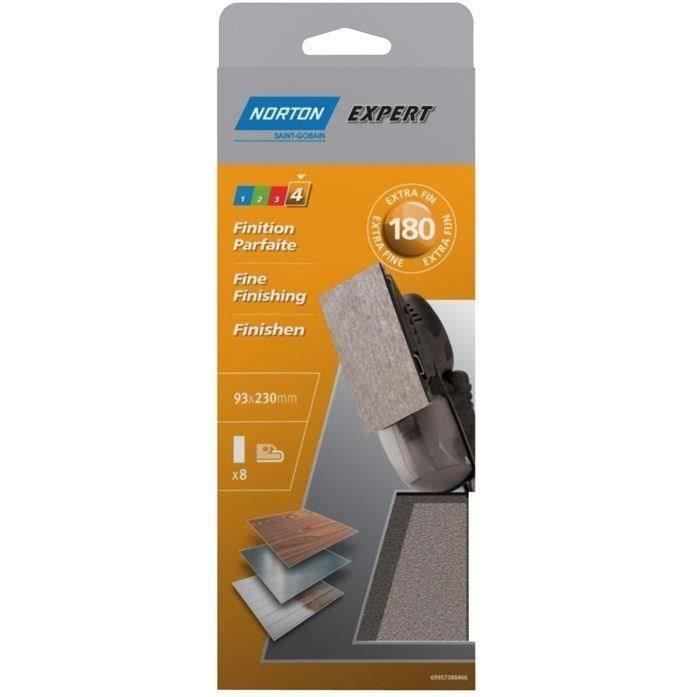 Patin Expert non perforé 93x230 grain 180 x 8 pièces