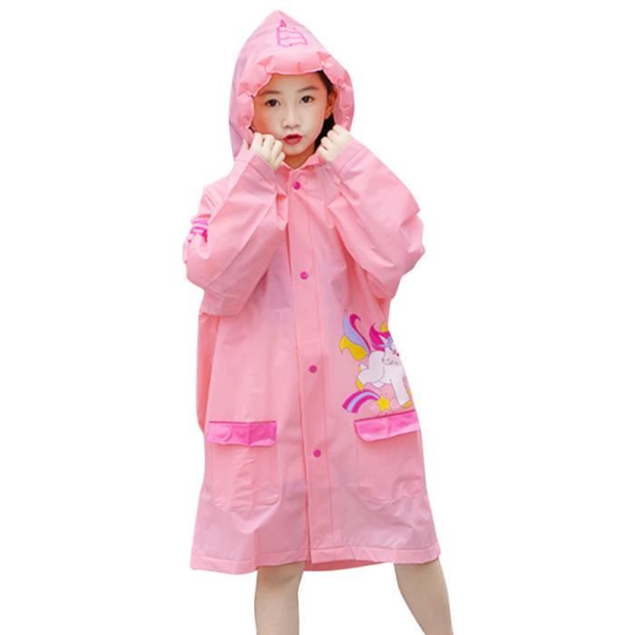 Enfants Poncho De Pluie Imperméable Eva Avec Capuche Filles Garçons Vestes Et Manteaux Imperméables Avec Housse De Sac D'école Cape De Pluie Pour Le