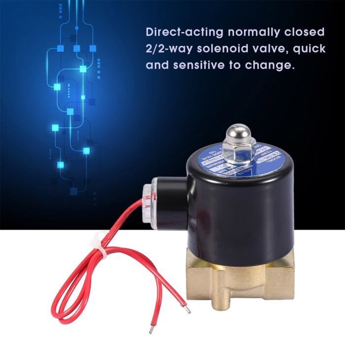 Électrovanne électromagnétique à 3 Voies Électrovanne à Air 12V 150Psi Entrée D'eau à 3 Voies N