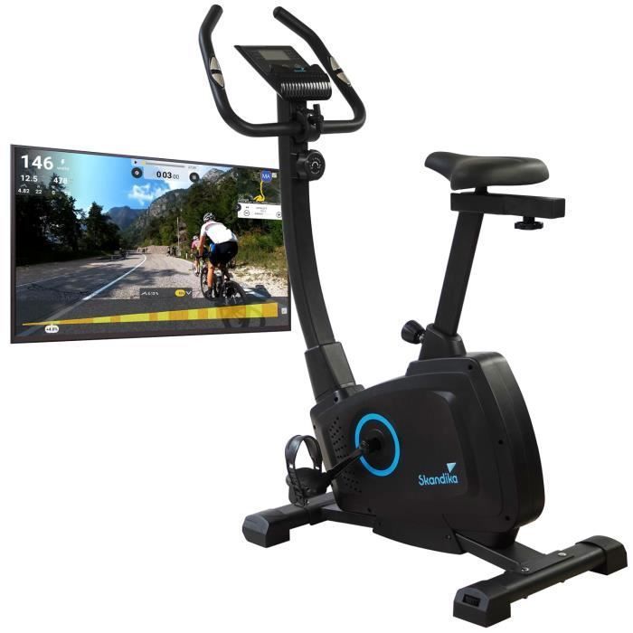 SKANDIKA V&eacute;lo d'appartement connect&eacute; Bragi - 8 niveaux de r&eacute;sistance - Inertie 7 kg 