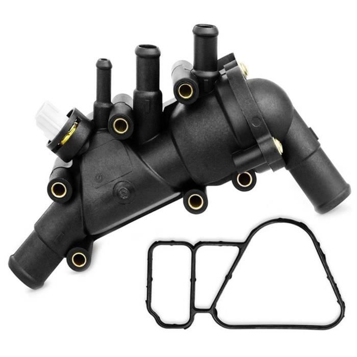 BoîTier de Thermostat de Liquide de Refroidissement Moteur avec Capteur + Joint pour Ford Fiesta