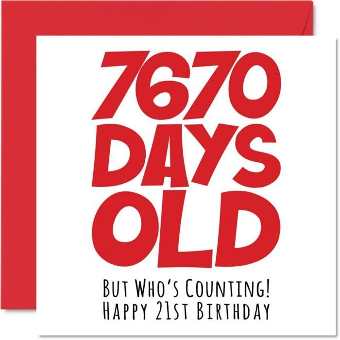 Cartes de 21e anniversaire pour hommes