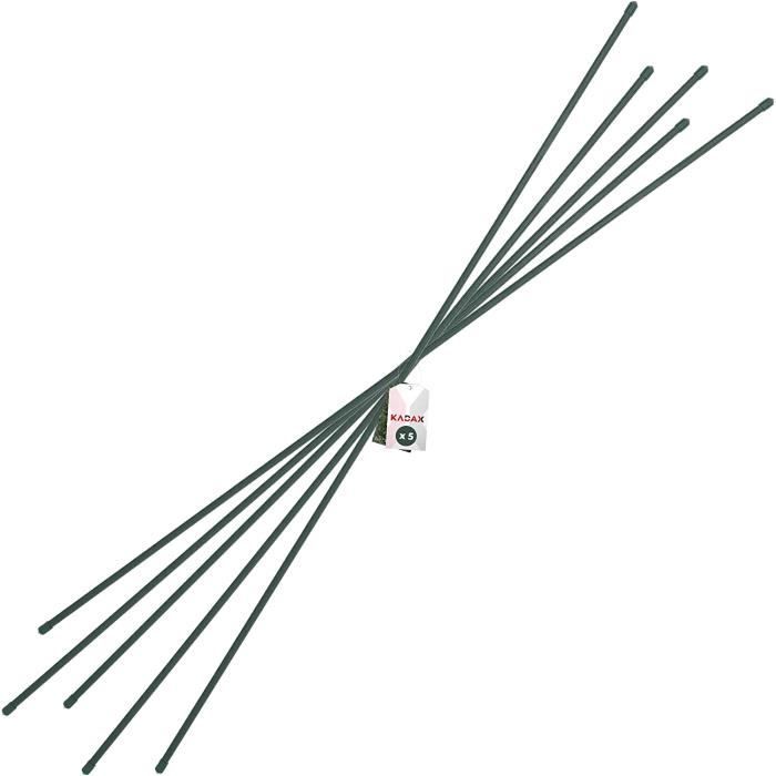 Piquets Souples EESC2Y Pour Plantes - Lot De 20 - Revêtement Plastique Marron 39 Cm