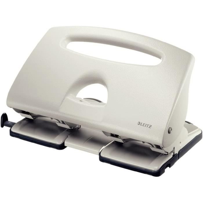 Perforatrice Leitz NeXXt Métal + Agrafeuse - Perfore 30 Feuilles, Kit Avec 1000 Agrafes 24/6, Bureau, Noir - Garantie 10 Ans