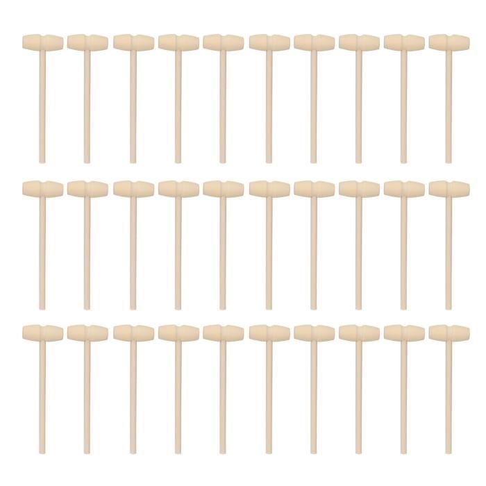 Lot De 2 Marteaux En Bois Pour Enfants - Jouet Outils Simulation, Vert Et Rouge, Apprentissage Et Construction