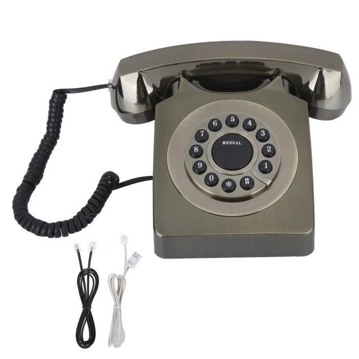 Combiné Téléphonique Vintage Jectse – Réduction Des Radiations – Noir, Filaire, Neuf